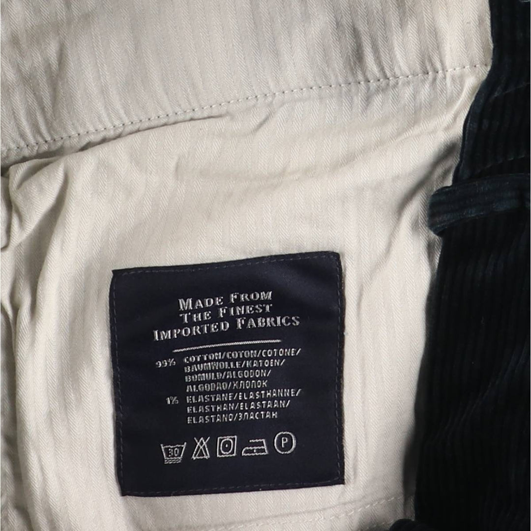 Ralph Lauren POLO by Ralph Lauren FINE TAILORING corduroy pants, men's size W34 cotton navy blue type Vintage Second Hand
