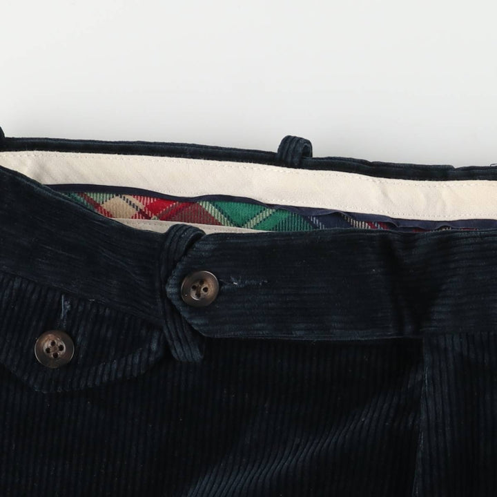 Ralph Lauren POLO by Ralph Lauren FINE TAILORING corduroy pants, men's size W34 cotton navy blue type Vintage Second Hand
