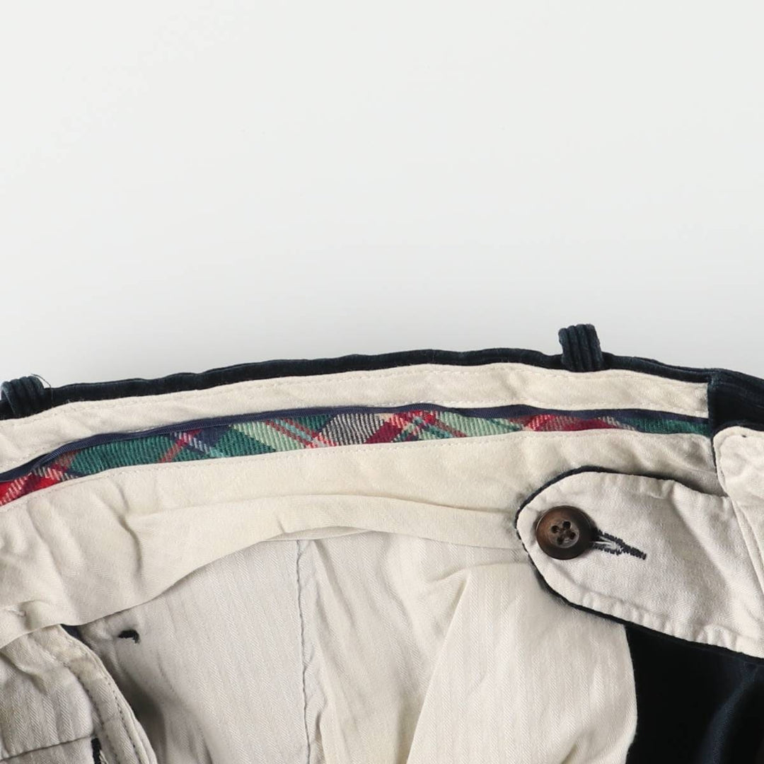 Ralph Lauren POLO by Ralph Lauren FINE TAILORING corduroy pants, men's size W34 cotton navy blue type Vintage Second Hand