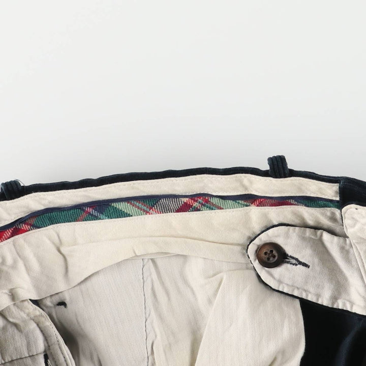 Ralph Lauren POLO by Ralph Lauren FINE TAILORING corduroy pants, men's size W34 cotton navy blue type Vintage Second Hand