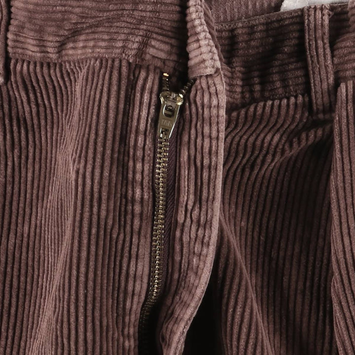 Ralph Lauren POLO Ralph Lauren two-pleat corduroy pants, men's size W34 cotton red type reddish brown Vintage Second Hand