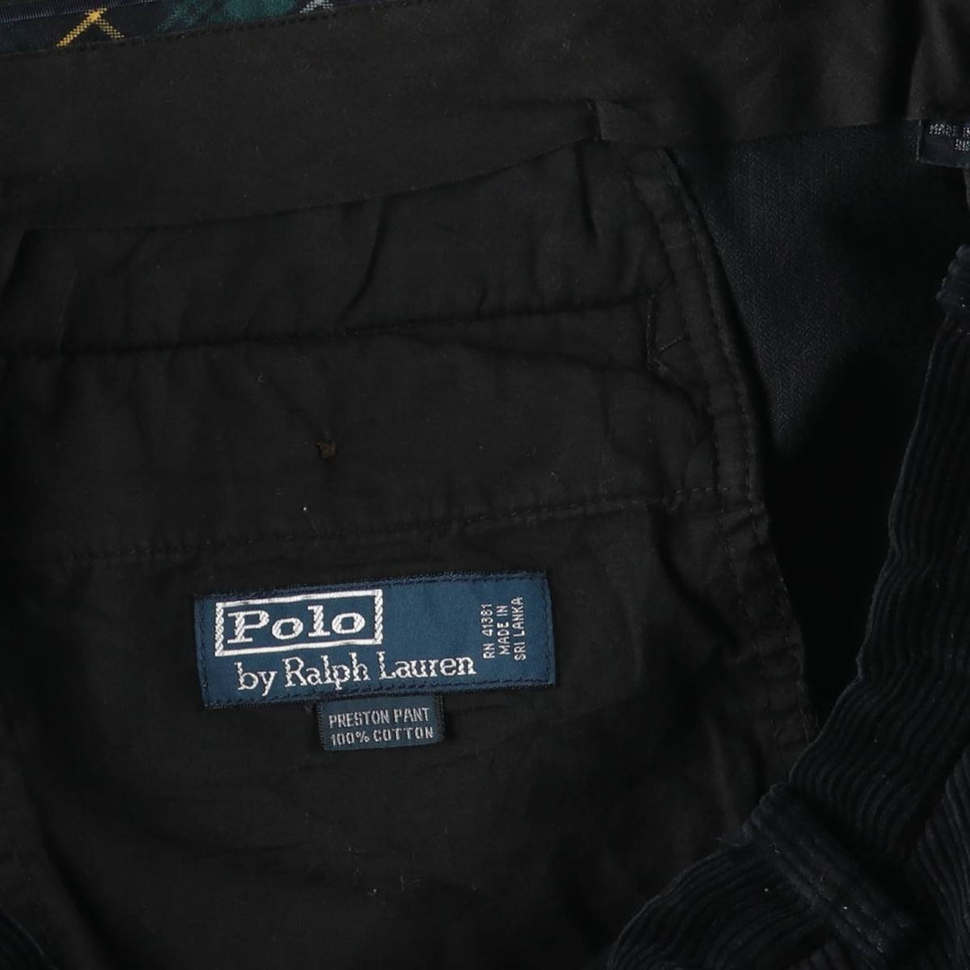 Oversized Ralph Lauren POLO by Ralph Lauren PRESTON PANT, men's size W40. cotton black type Vintage Second Hand
