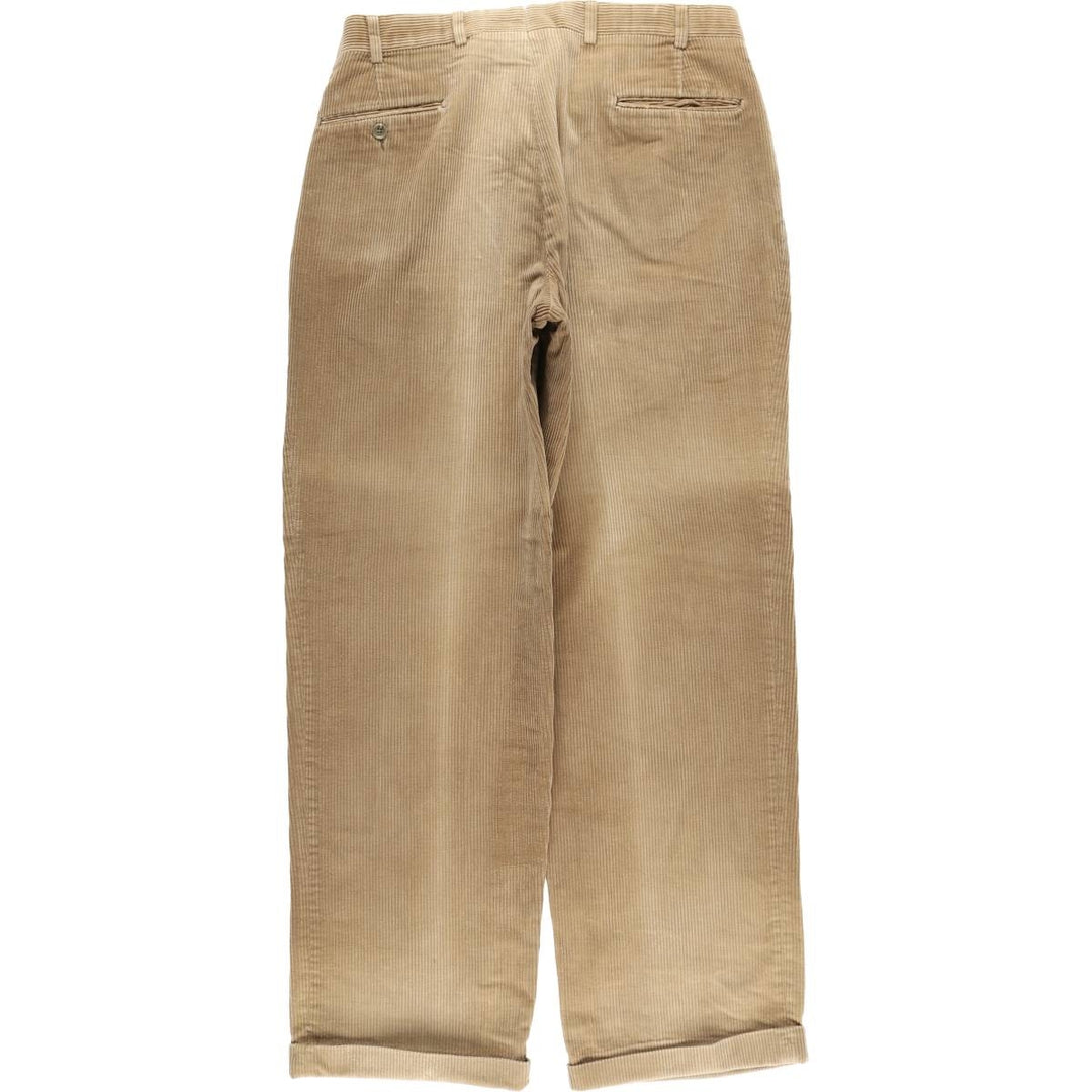 Brooks Brothers Two-pleat Corduroy Pants, Made in the USA, Men's, Size W35 unclear Beige type Vintage Second Hand