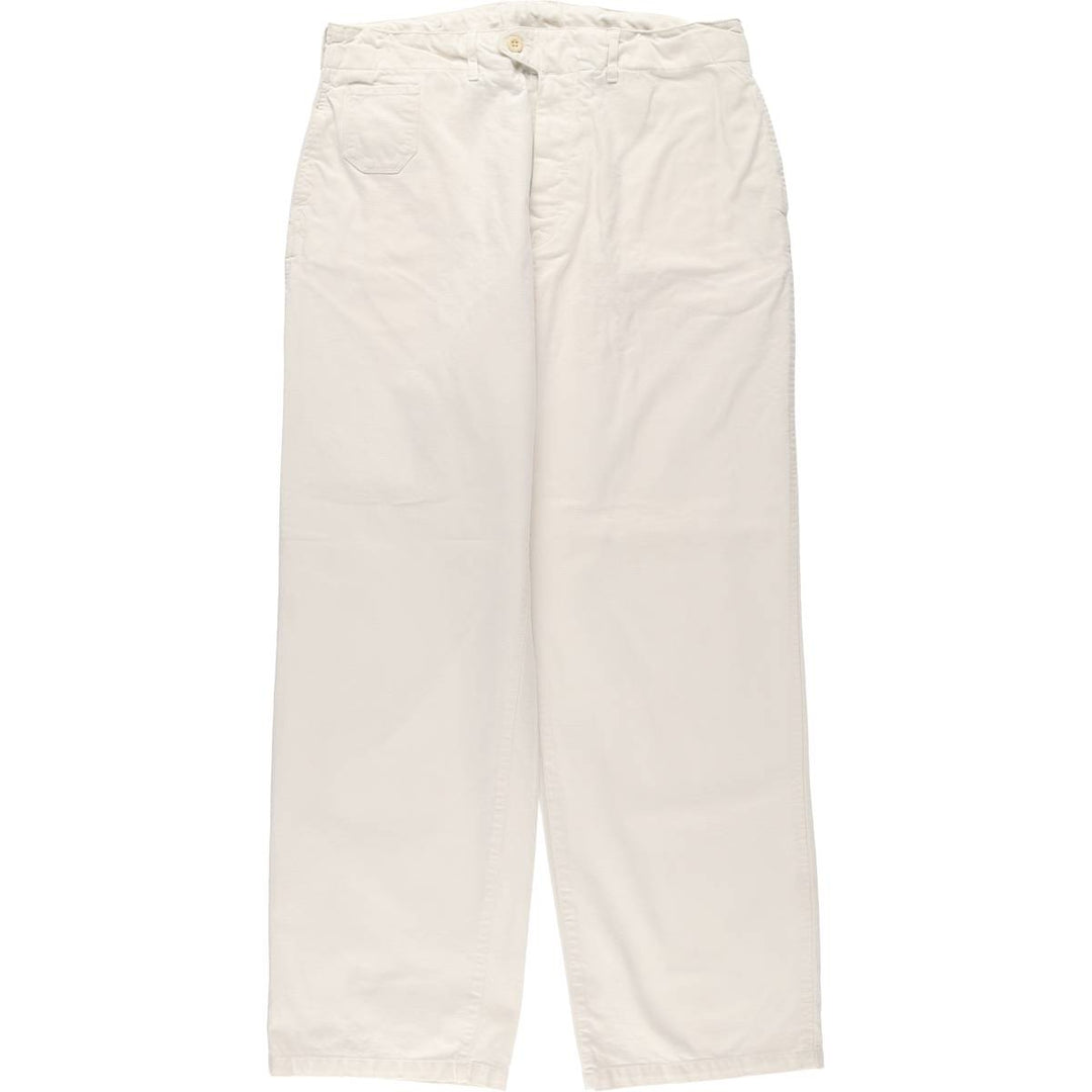 Ralph Lauren POLO by Ralph Lauren men's tapered cotton pants, size W35. cotton white type Vintage Second Hand
