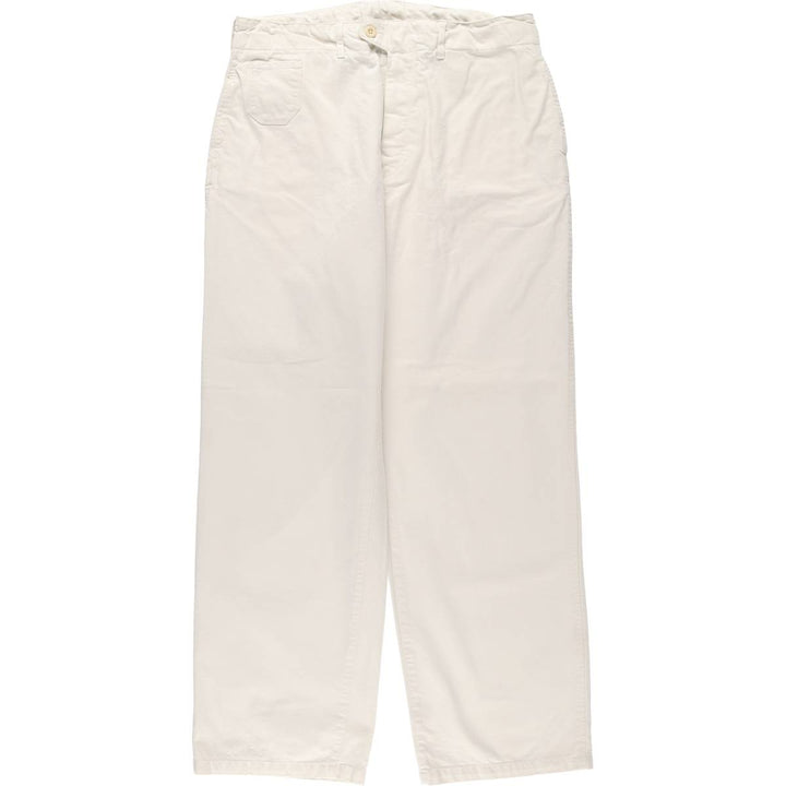 Ralph Lauren POLO by Ralph Lauren men's tapered cotton pants, size W35. cotton white type Vintage Second Hand