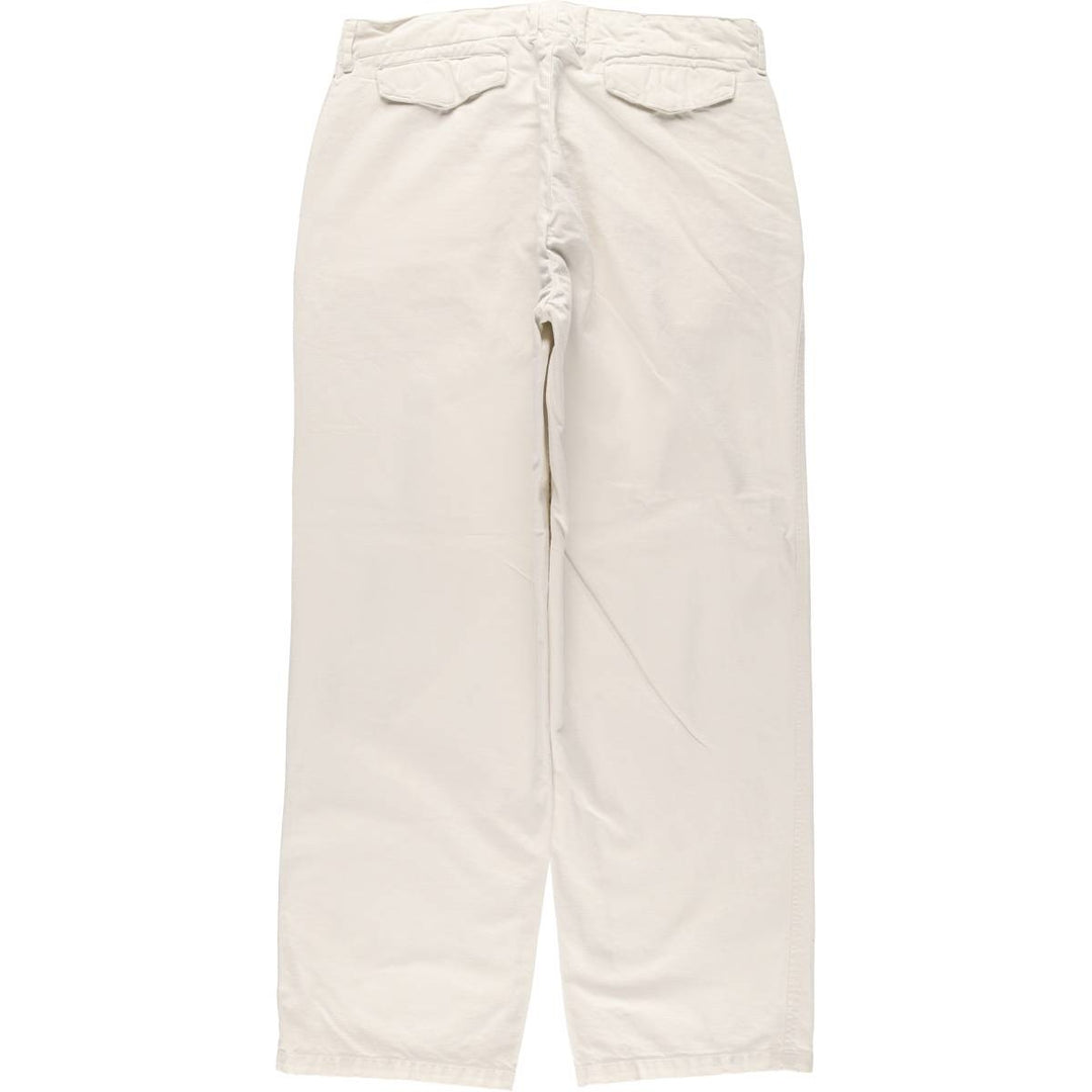 Ralph Lauren POLO by Ralph Lauren men's tapered cotton pants, size W35. cotton white type Vintage Second Hand
