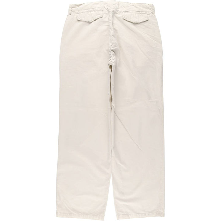 Ralph Lauren POLO by Ralph Lauren men's tapered cotton pants, size W35. cotton white type Vintage Second Hand
