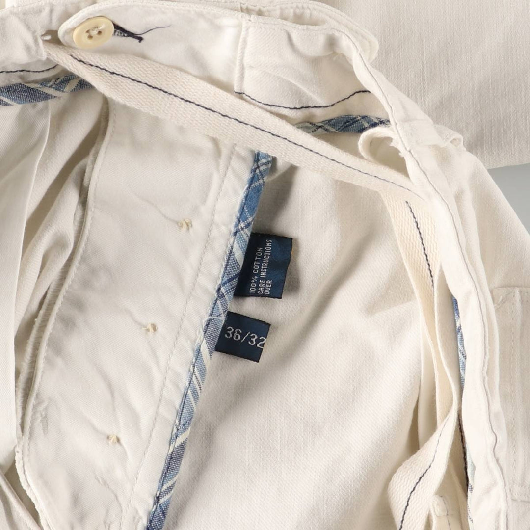 Ralph Lauren POLO by Ralph Lauren men's tapered cotton pants, size W35. cotton white type Vintage Second Hand