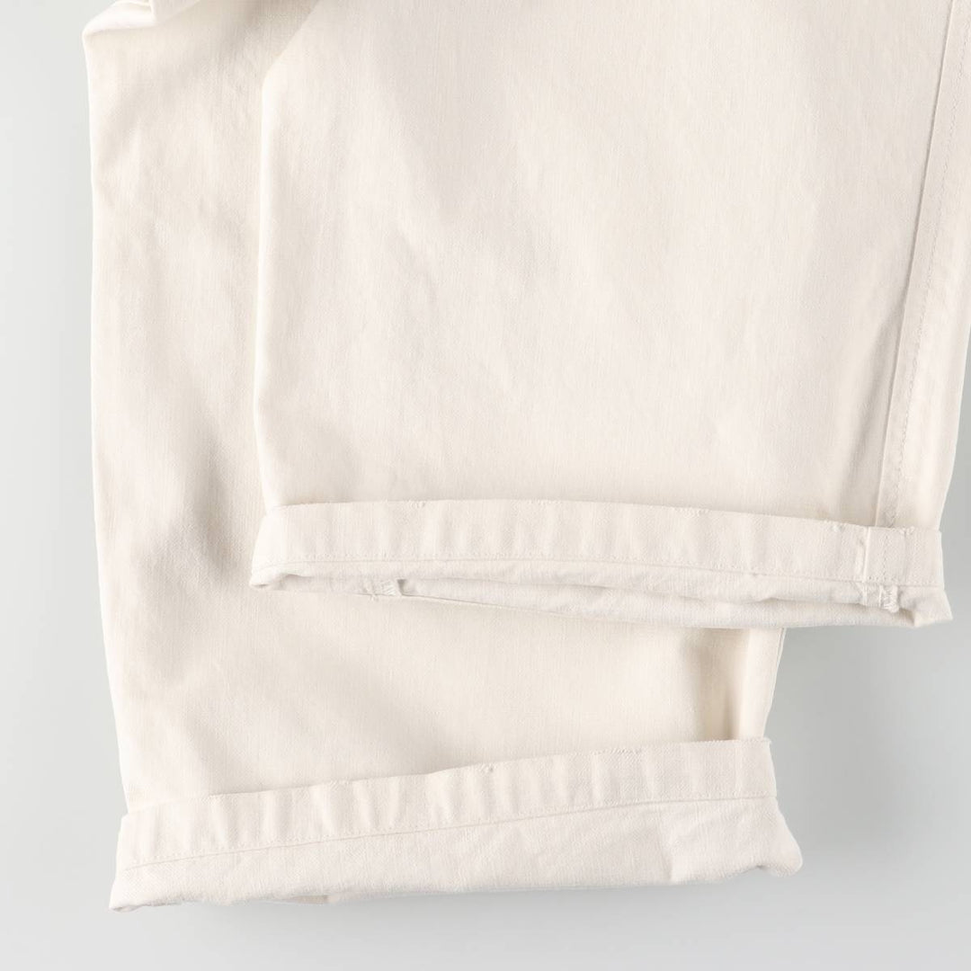 Ralph Lauren POLO by Ralph Lauren men's tapered cotton pants, size W35. cotton white type Vintage Second Hand