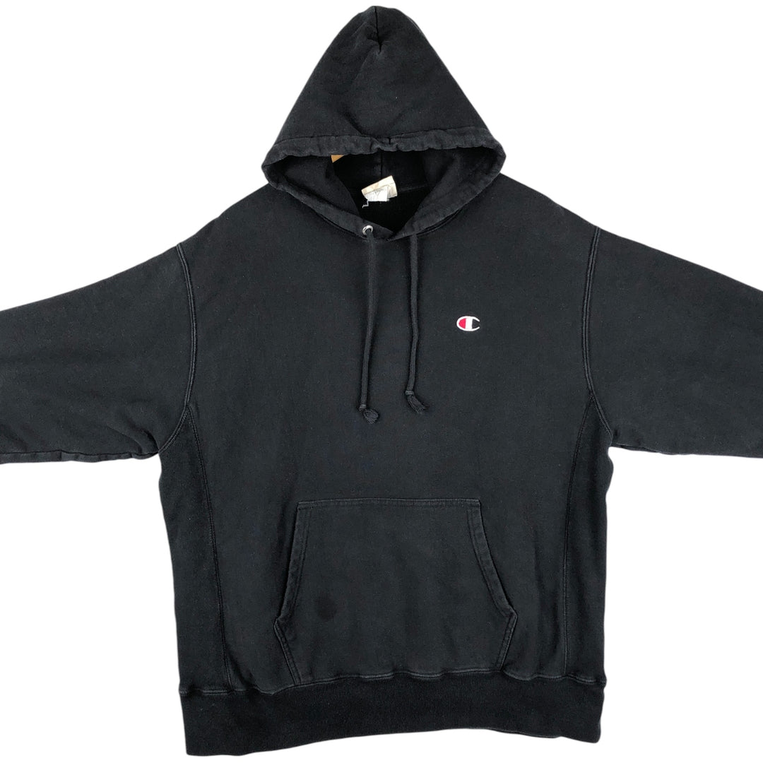 Champion REVERSE WEAVE Reverse Weave Sweat Pullover Hoodie Men's XL cotton black type Vintage Second Hand