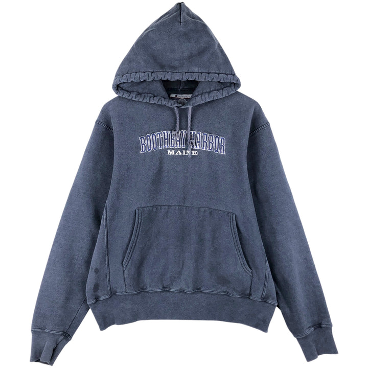 2000'S Champion Original Reverse Weave Sweatshirt Pullover Hoodie, Men's Size Medium cotton navy blue type Vintage Second Hand