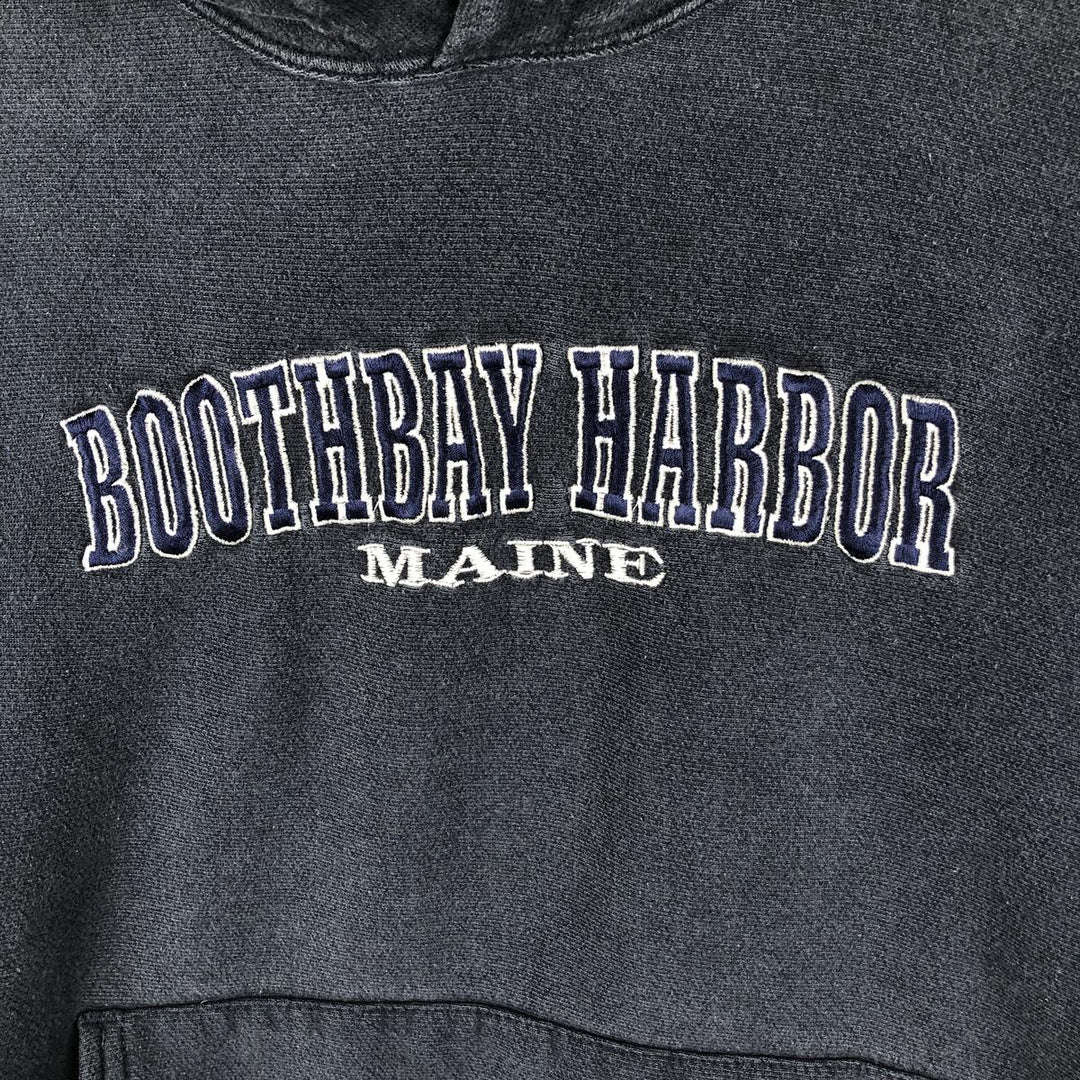 2000'S Champion Original Reverse Weave Sweatshirt Pullover Hoodie, Men's Size Medium cotton navy blue type Vintage Second Hand