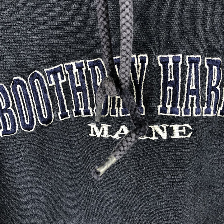 2000'S Champion Original Reverse Weave Sweatshirt Pullover Hoodie, Men's Size Medium cotton navy blue type Vintage Second Hand