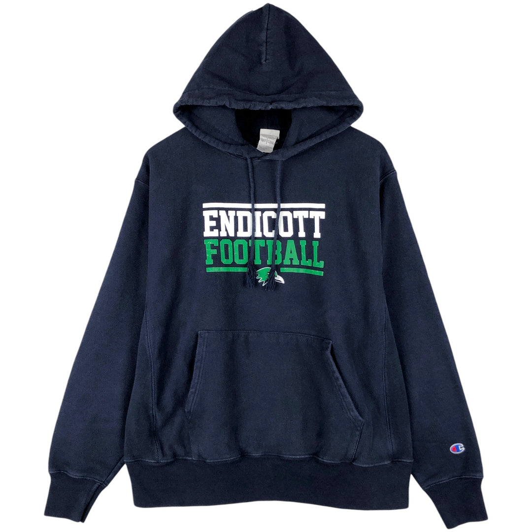 Champion REVERSE WEAVE Reverse Weave College Sweat Pullover Hoodie Men's L size cotton navy blue type Vintage Second Hand