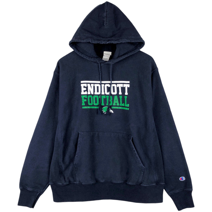 Champion REVERSE WEAVE Reverse Weave College Sweat Pullover Hoodie Men's L size cotton navy blue type Vintage Second Hand