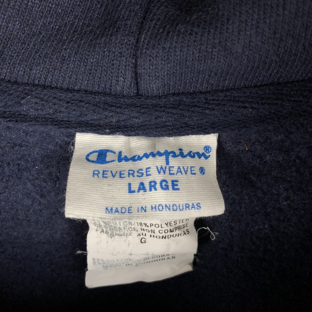 Champion REVERSE WEAVE Reverse Weave College Sweat Pullover Hoodie Men's L size cotton navy blue type Vintage Second Hand