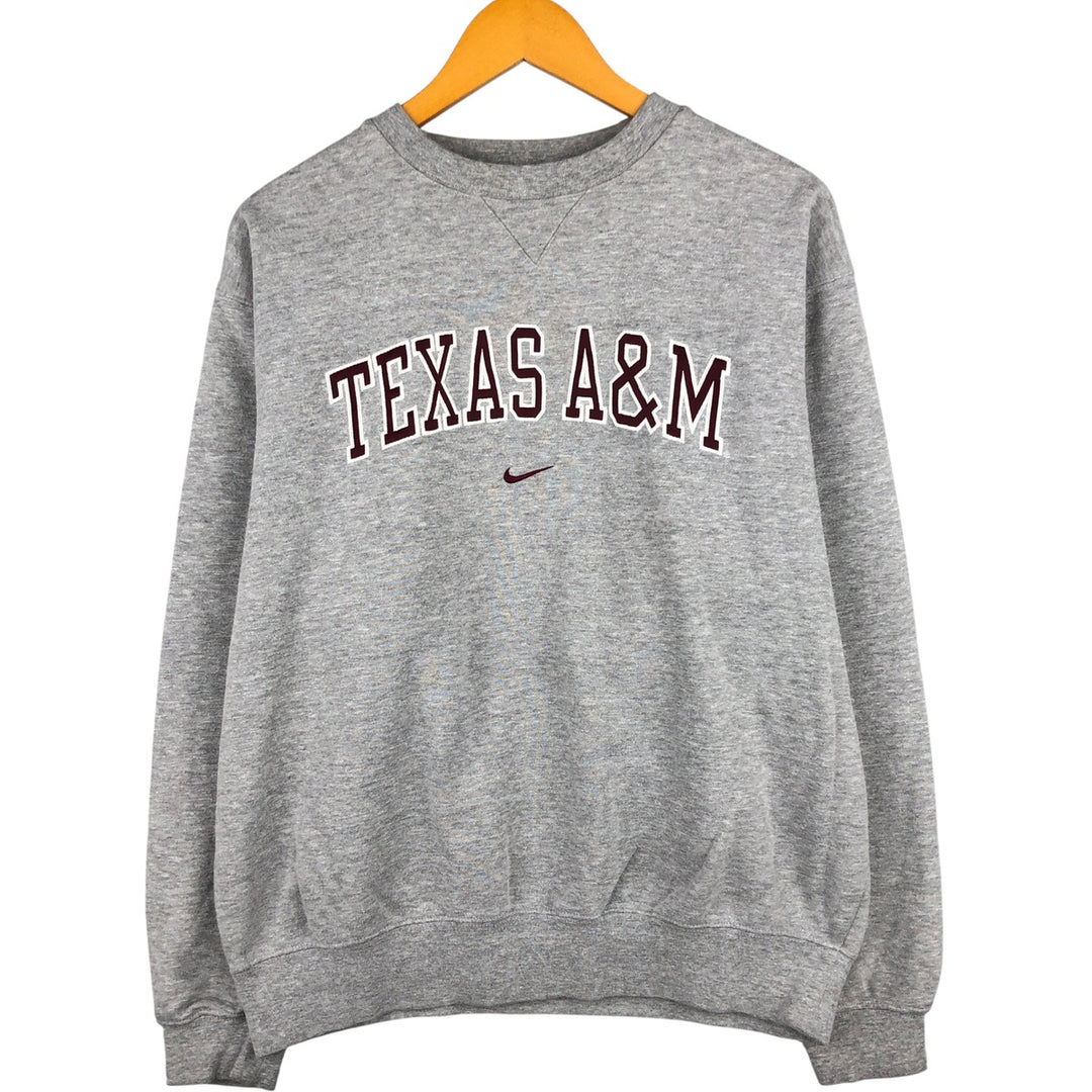 2000'S Nike College Sweatshirt, Men's Size M cotton gray type Vintage Second Hand
