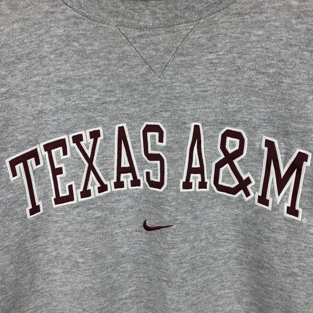 2000'S Nike College Sweatshirt, Men's Size M cotton gray type Vintage Second Hand