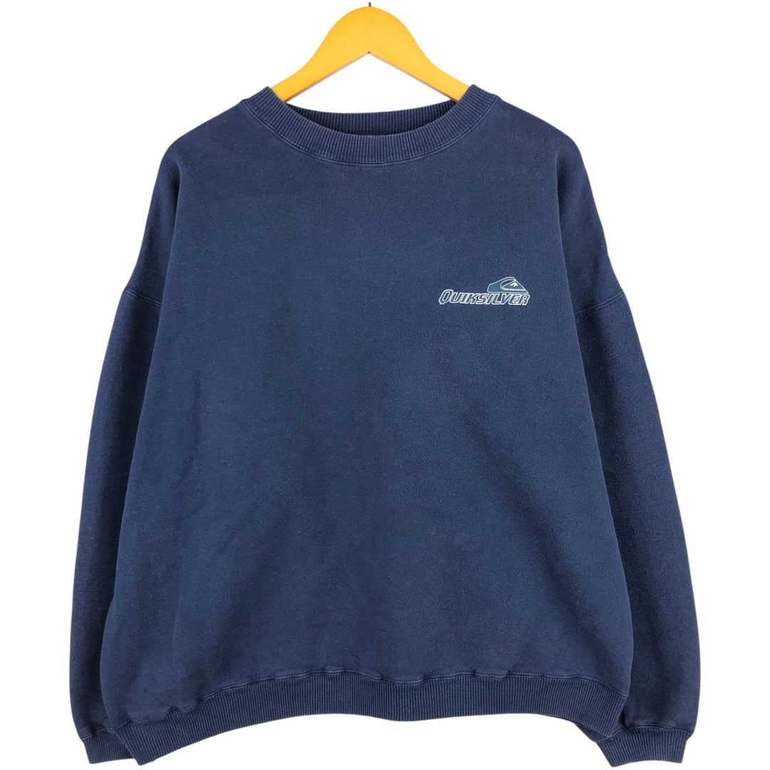 90'S Quiksilver Logo Sweatshirt, Men's XL, Vintage unclear navy blue type Vintage Second Hand