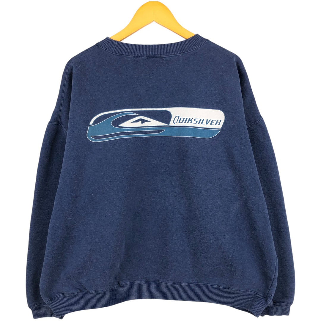 90'S Quiksilver Logo Sweatshirt, Men's XL, Vintage unclear navy blue type Vintage Second Hand