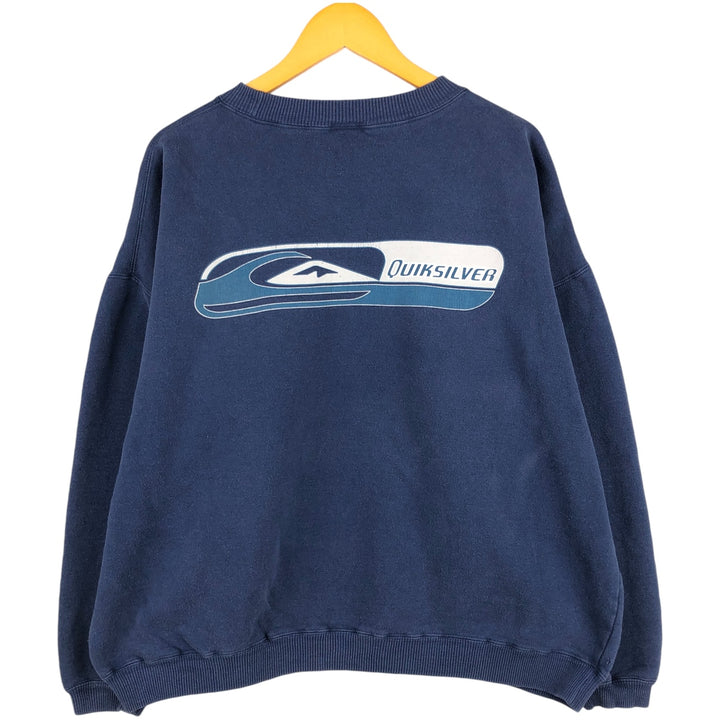 90'S Quiksilver Logo Sweatshirt, Men's XL, Vintage unclear navy blue type Vintage Second Hand