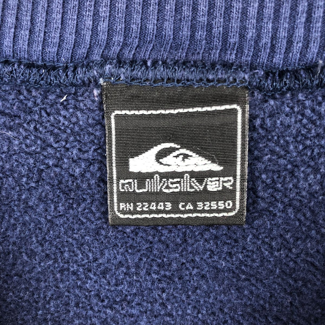90'S Quiksilver Logo Sweatshirt, Men's XL, Vintage unclear navy blue type Vintage Second Hand