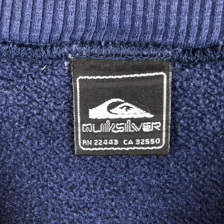 90'S Quiksilver Logo Sweatshirt, Men's XL, Vintage unclear navy blue type Vintage Second Hand