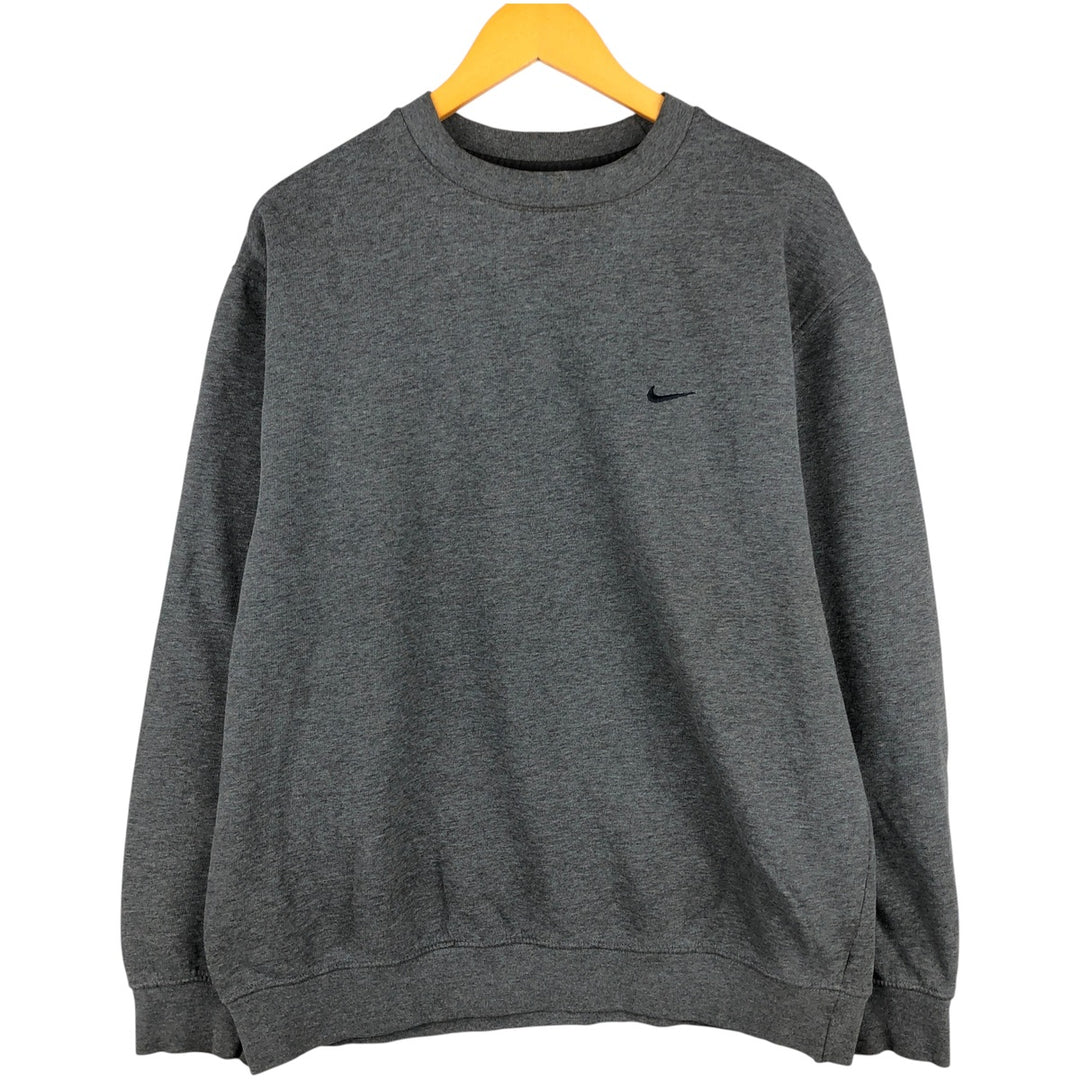 00'S Nike One Point Logo Sweatshirt Trainer Men's L size cotton gray type Vintage Second Hand