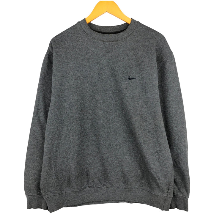 00'S Nike One Point Logo Sweatshirt Trainer Men's L size cotton gray type Vintage Second Hand