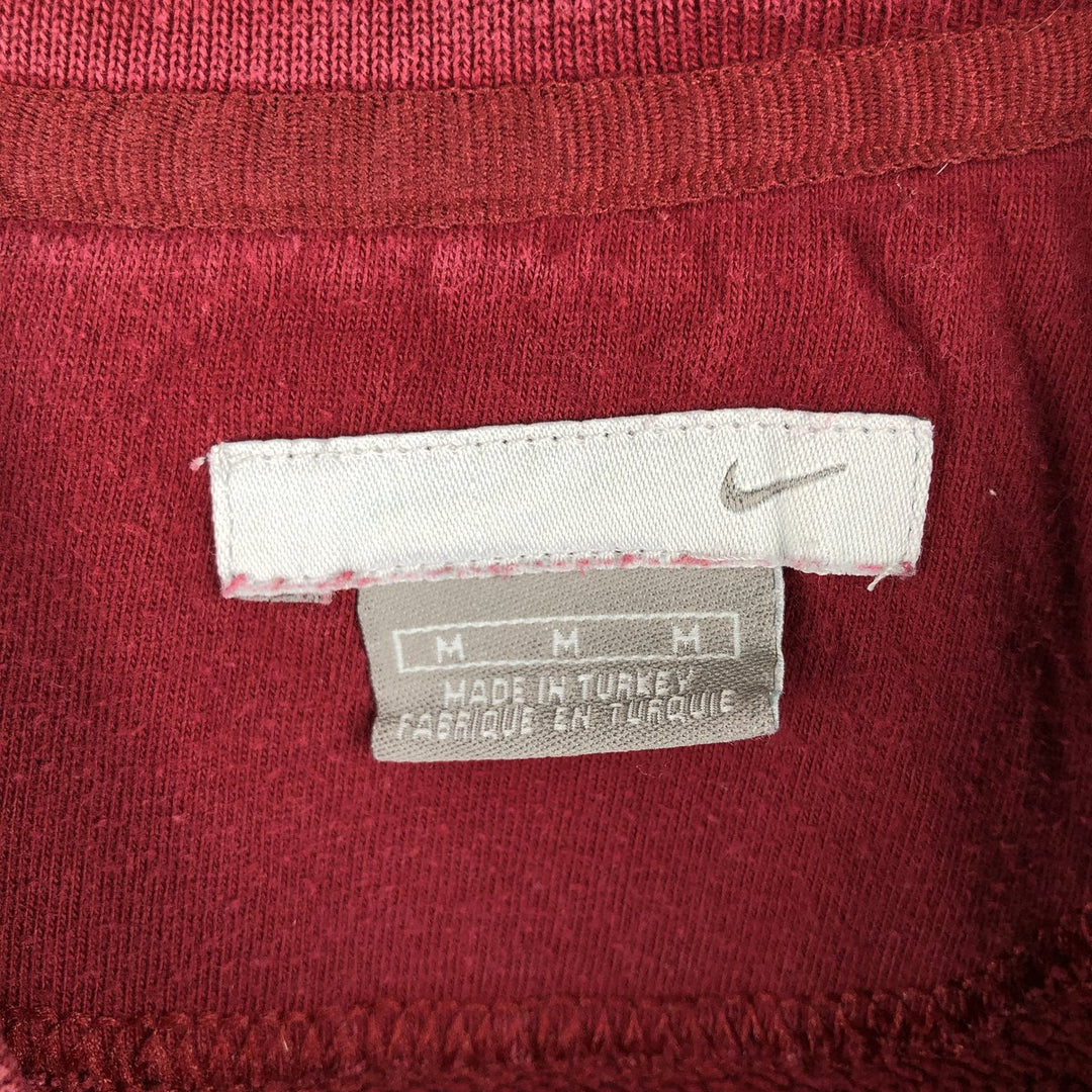 00'S Nike One Point Logo Sweatshirt Trainer Men's M size cotton Red type red-purple Vintage Second Hand