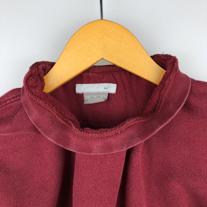 00'S Nike One Point Logo Sweatshirt Trainer Men's M size cotton Red type red-purple Vintage Second Hand
