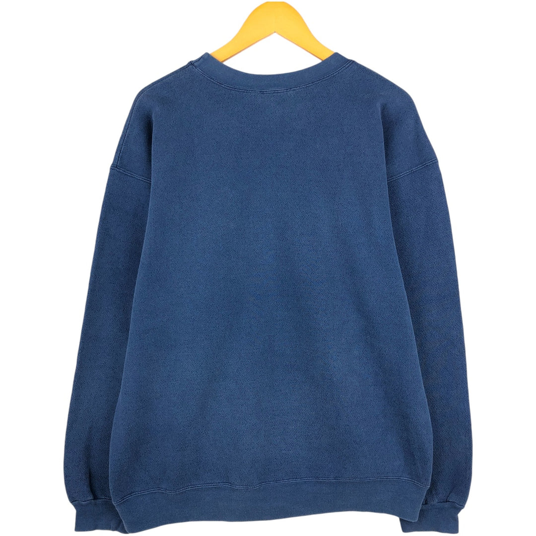 90'S Reebok Logo Sweatshirt, Made in USA, Men's XL, Vintage cotton navy blue type Vintage Second Hand