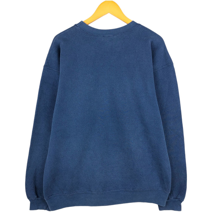 90'S Reebok Logo Sweatshirt, Made in USA, Men's XL, Vintage cotton navy blue type Vintage Second Hand