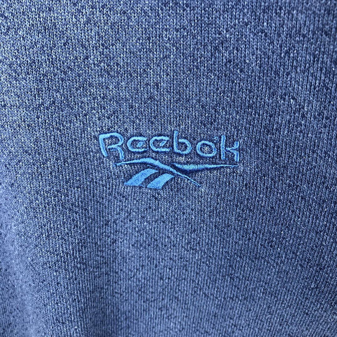 90'S Reebok Logo Sweatshirt, Made in USA, Men's XL, Vintage cotton navy blue type Vintage Second Hand