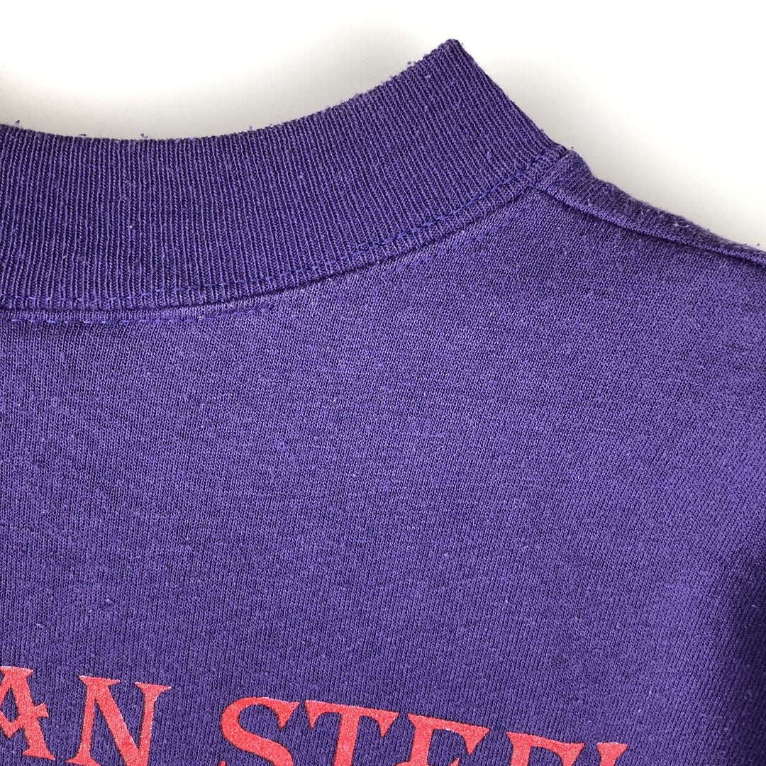 2000'S Hanes ACTIVEWEAR American Steel Fabricators Advertising Sweatshirt, Men's Size L cotton purple type Vintage Second Hand