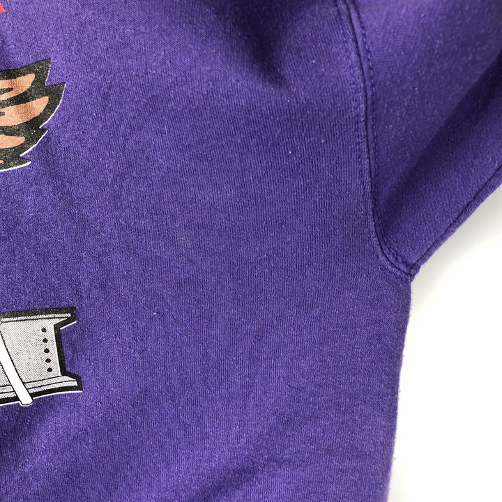 2000'S Hanes ACTIVEWEAR American Steel Fabricators Advertising Sweatshirt, Men's Size L cotton purple type Vintage Second Hand