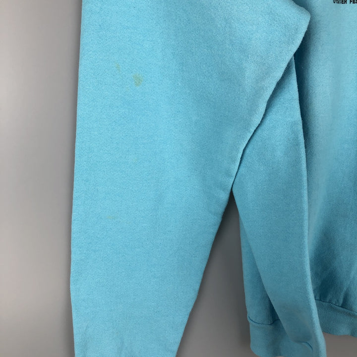 Vintage 80s-90'S Fruit of the Loom print sweatshirt, men's size XL cotton Blue type light blue Vintage Second Hand