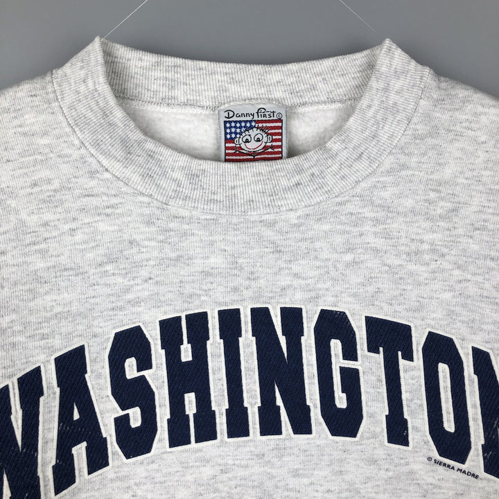 Vintage 90'S Danny First printed sweatshirt, made in the USA, size L, men's cotton gray type Vintage Second Hand