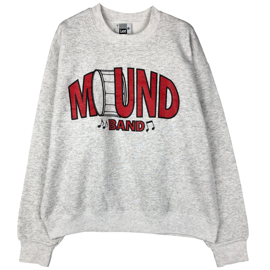 Vintage 90'S Lee Heavy Weight Cotton Blend Print Sweatshirt, Made in USA, Men's Size XL cotton gray type Vintage Second Hand