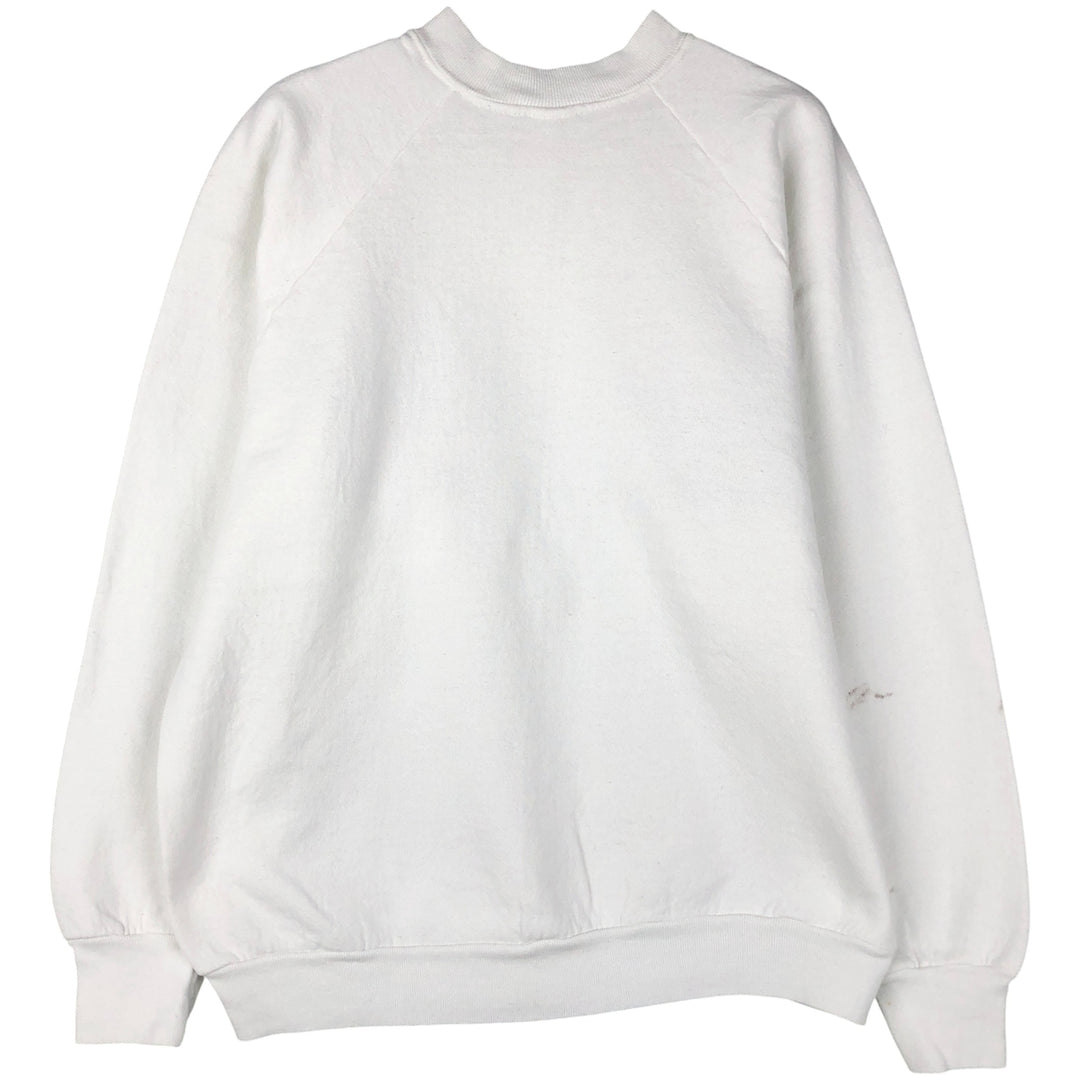 90'S Fruit of the Loom printed sweatshirt, made in the USA, men's size L, vintage cotton white type Vintage Second Hand