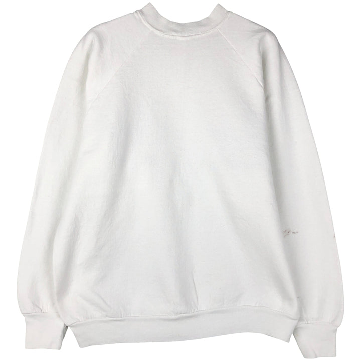 90'S Fruit of the Loom printed sweatshirt, made in the USA, men's size L, vintage cotton white type Vintage Second Hand