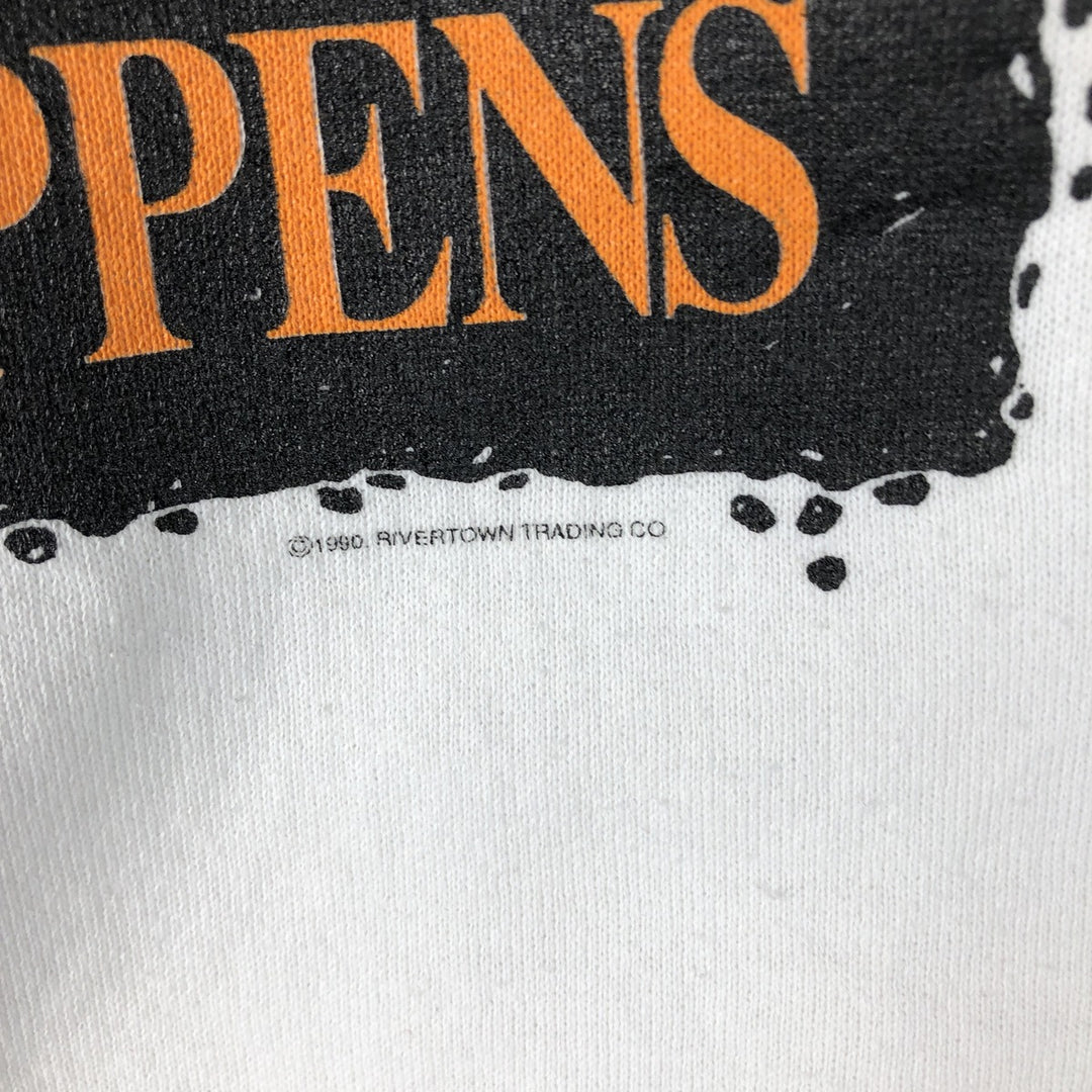90'S Fruit of the Loom printed sweatshirt, made in the USA, men's size L, vintage cotton white type Vintage Second Hand