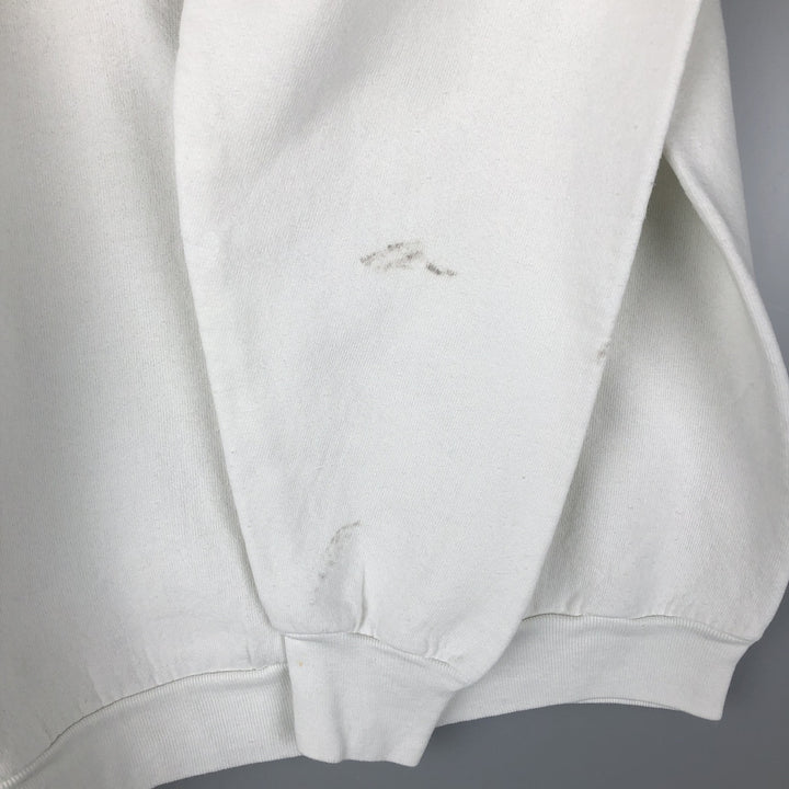 90'S Fruit of the Loom printed sweatshirt, made in the USA, men's size L, vintage cotton white type Vintage Second Hand