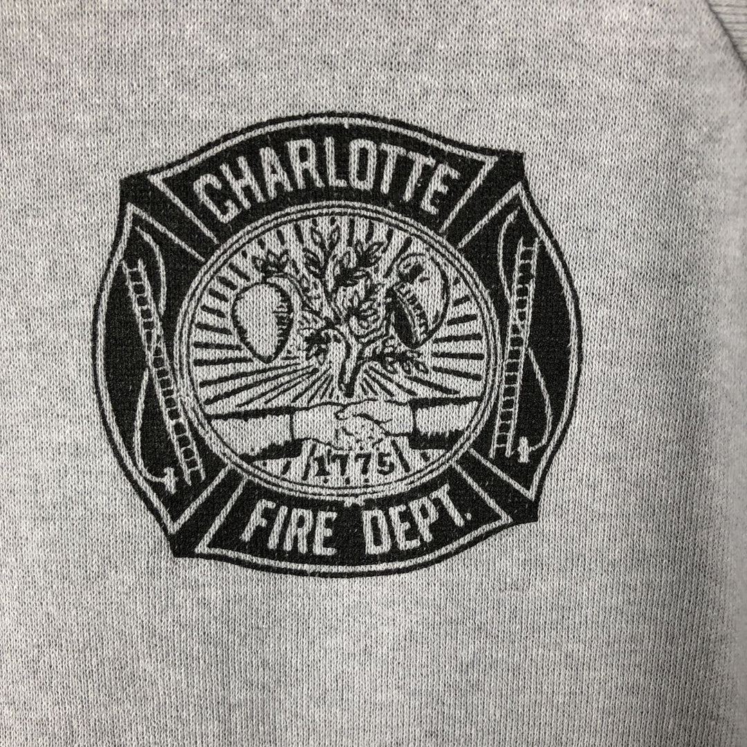 Vintage 80s-90'S TEE JAYS printed sweatshirt, made in the USA, men's size XL cotton gray type Vintage Second Hand