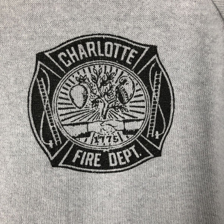 Vintage 80s-90'S TEE JAYS printed sweatshirt, made in the USA, men's size XL cotton gray type Vintage Second Hand