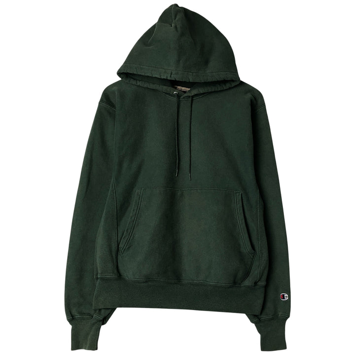 2000'S Champion Premium Reverse Weave Eyeless Sweatshirt Pullover Hoodie, Men's Size Small cotton green type Vintage Second Hand
