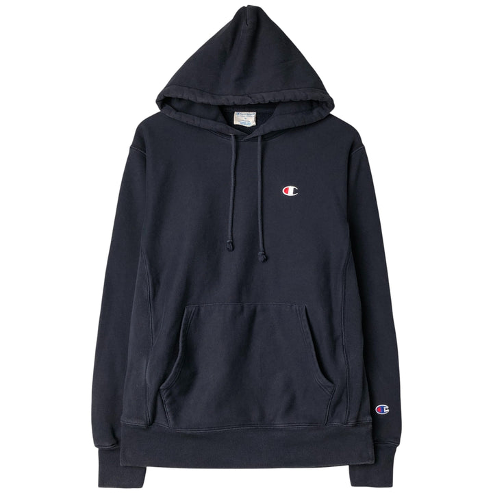 Champion Reverse Weave Replica Solid Tag Pullover Hoodie, Men's Size M cotton navy blue type Vintage Second Hand