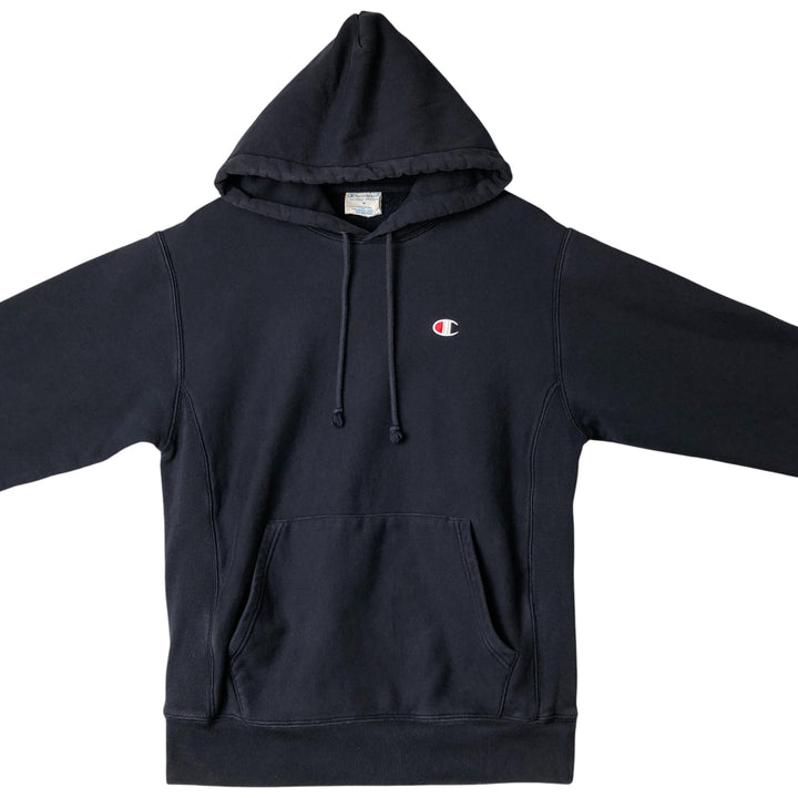 Champion Reverse Weave Replica Solid Tag Pullover Hoodie, Men's Size M cotton navy blue type Vintage Second Hand