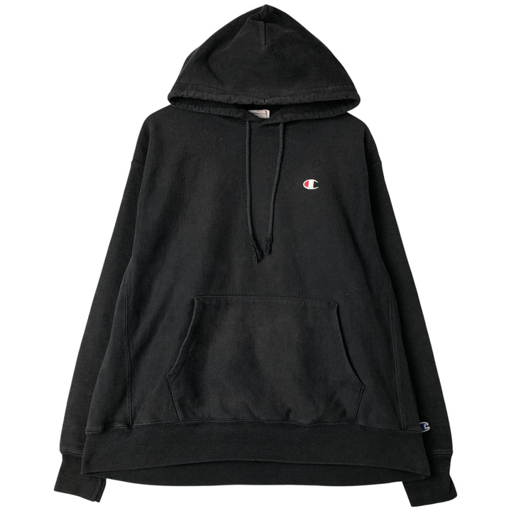 Champion REVERSE WEAVE Reverse Weave Sweat Pullover Hoodie Men's XL cotton black type Vintage Second Hand