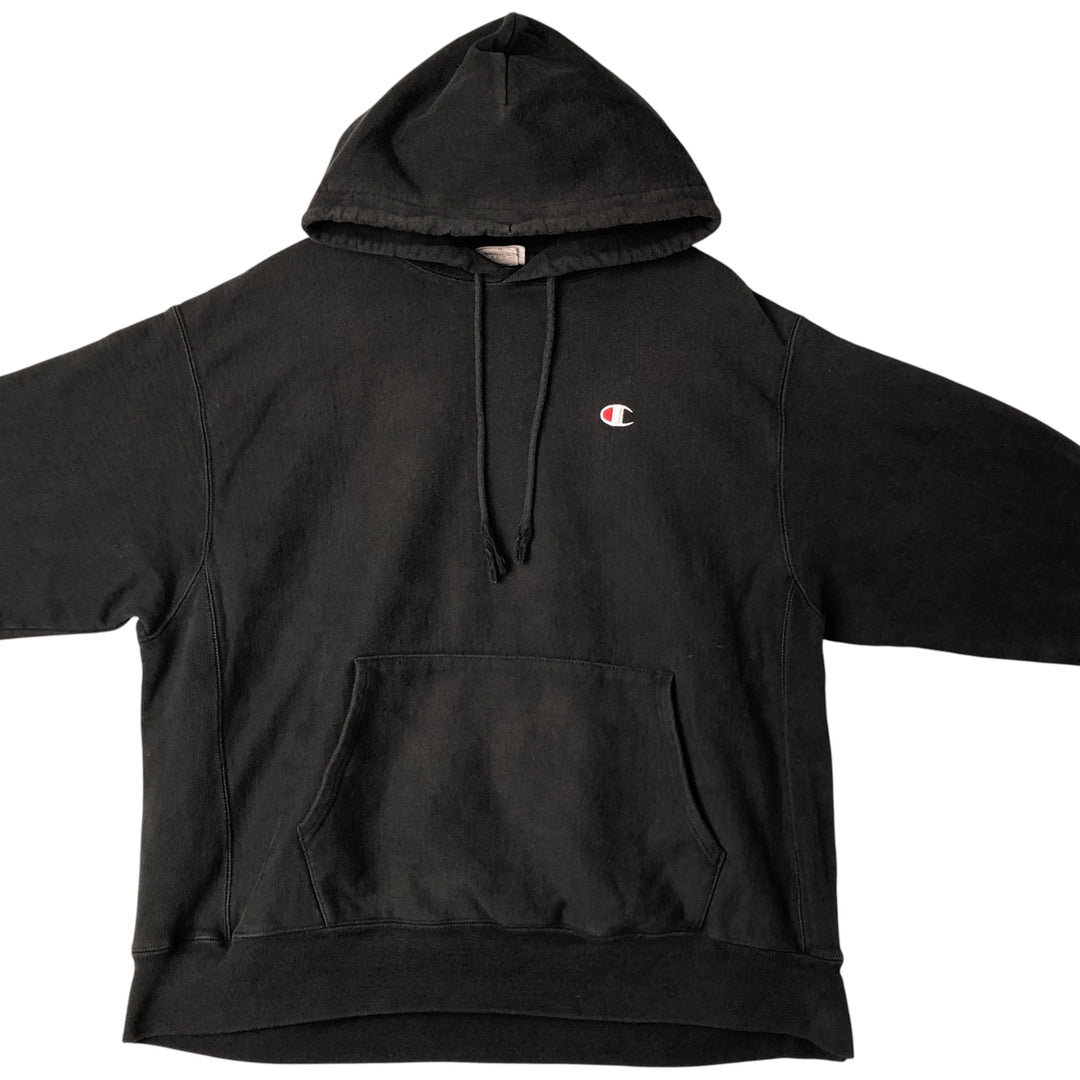 Champion REVERSE WEAVE Reverse Weave Sweat Pullover Hoodie Men's XL cotton black type Vintage Second Hand